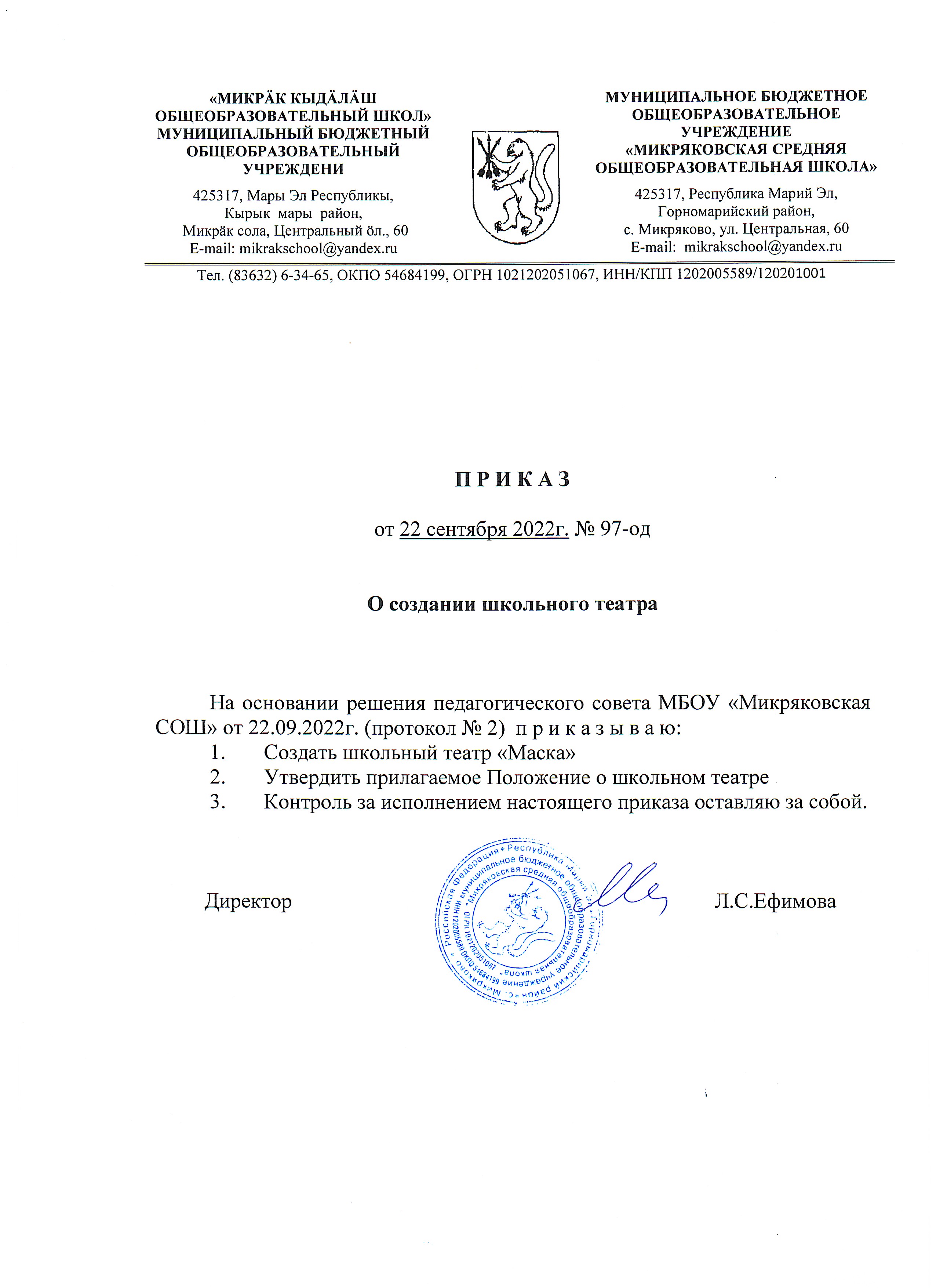 Школьный театр